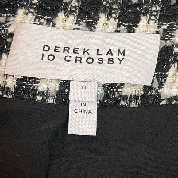 Derek Lam 10 Crosby Jacqueline Crop Tweed Jacket Gold Multi Size 8 NWOT - Picture 9 of 11